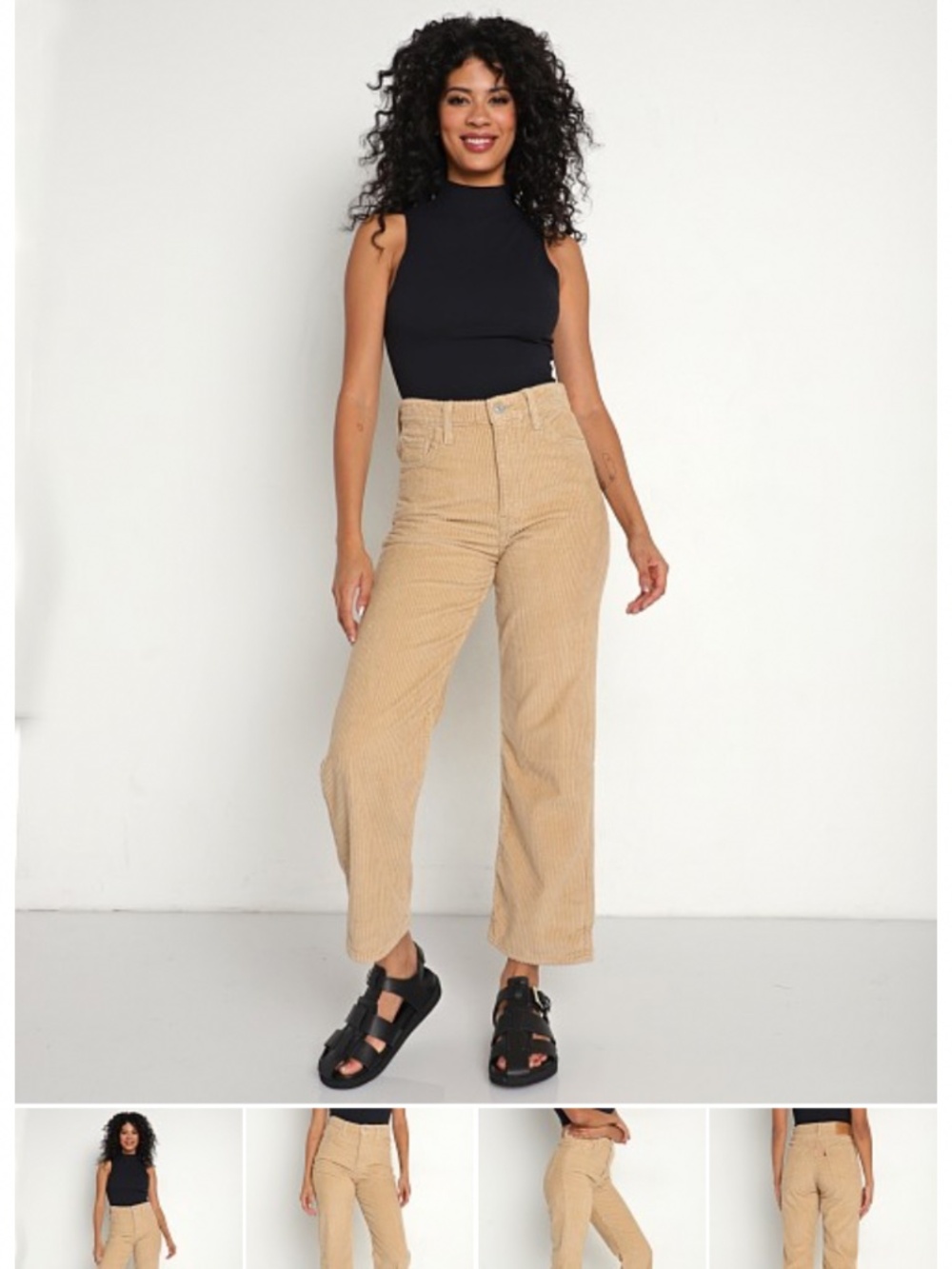 Levi’s Ribcage Straight Ankle Corduroy 28 Granola
